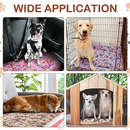 Tuanse 4 Pack Soft Pet Bed Mat Small Dog Crate Fleece - Image 2