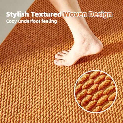TYUU Bathroom Runner Rugs, Long Bath Mat Runner Washable Thin Quick Dry Low - Image 3