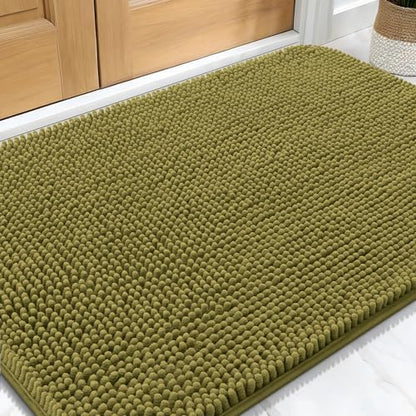OLANLY Dog Door Mat for Muddy Paws 32x20, Super Absorbent Chenille Mud Mat by OLANLY