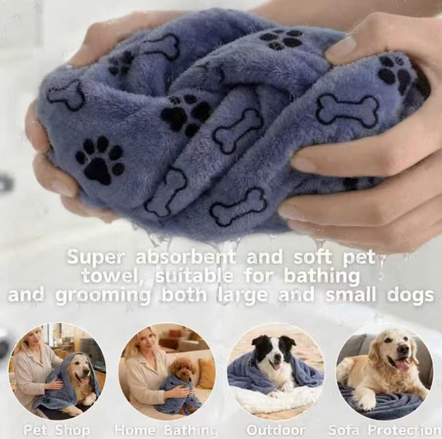3PCS Dog Bath Supplies, Dog Bath Brush | Dog Washing Gloves | Dog Towel 40'' X - Image 3