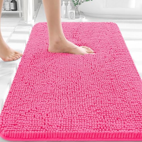 OLANLY Bathroom Rugs 36x24, Extra Soft Absorbent Chenille Bath Rugs by OLANLY