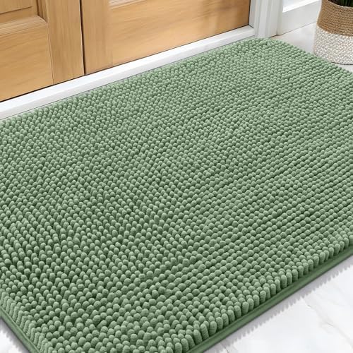 OLANLY Dog Door Mat for Muddy Paws 32x20, Super Absorbent Chenille Mud Mat by OLANLY