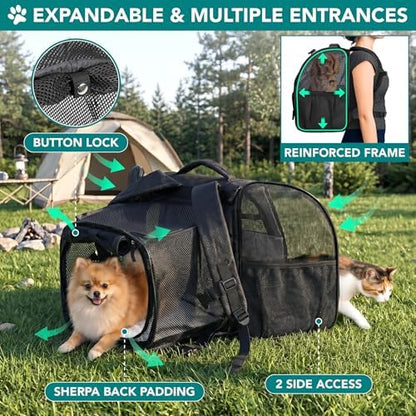 PetAmi Expandable Dog Cat Backpack Carrier, Airline Approved - Image 3