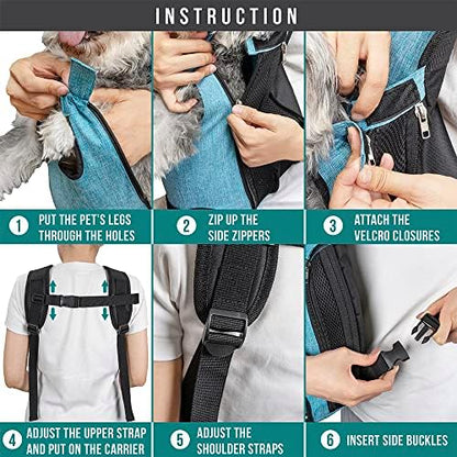PetAmi Dog Carrier Backpack, Adjustable Pet Cat Front Carrier Backpack - Image 5