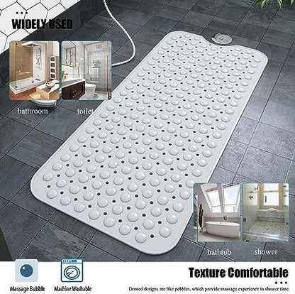 Non Slip Bathtub Shower Mat, Extra Long Bath Mat - Image 5
