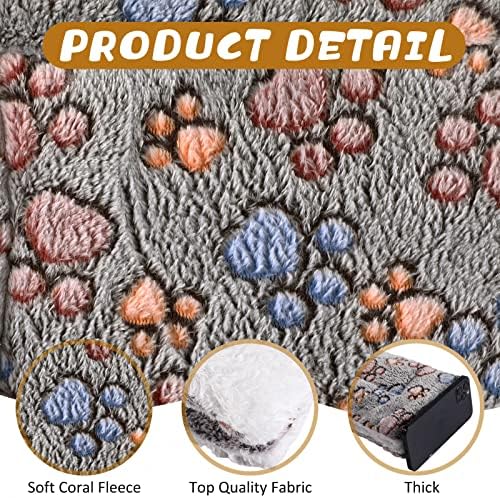 Tuanse 4 Pack Soft Pet Bed Mat Small Dog Crate Fleece - Image 6