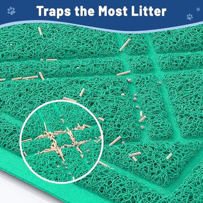 Smiry Cat Litter Box Mat 36x24, Non-Slip Water Resistant Litter Trapping Mat - Image 2