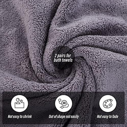 MOONQUEEN 2 Pack Premium Bath Towel Set - Image 4