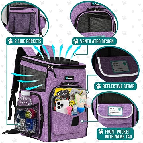 PetAmi Dog Backpack Carrier, Airline Approved 4-Way Entry Cat Bag - Image 4