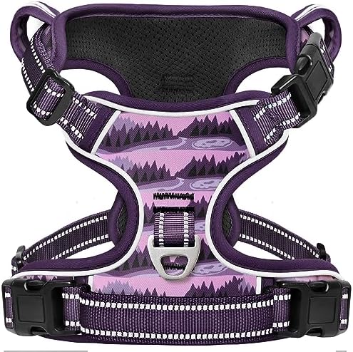 Timos Small Dog Harness, No Pull No Choke, Easy On & Off, Moon Night by Timos