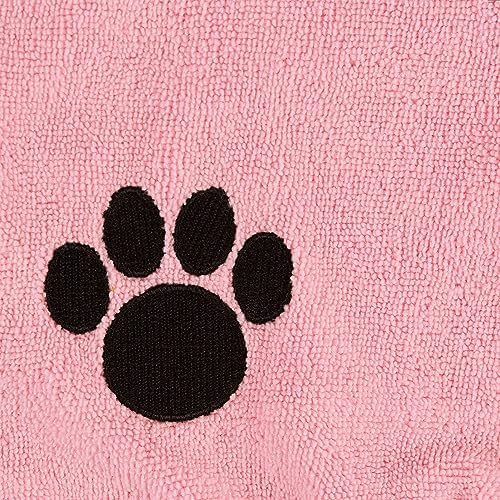 Bone Dry Pet Robe Collection Embroidered Absorbent Microfiber Bath Robe - Image 4