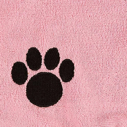Bone Dry Pet Robe Collection Embroidered Absorbent Microfiber Bath Robe - Image 4