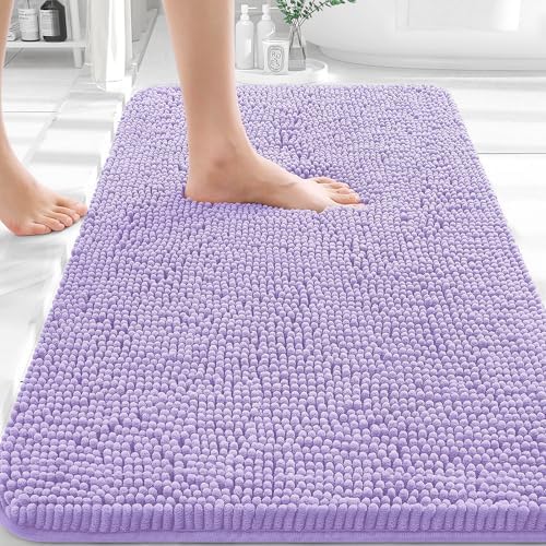 OLANLY Bathroom Rugs 32x20, Extra Soft Absorbent Chenille Bath Rugs by OLANLY