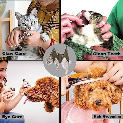 Dog Grooming Hammock Harness Breathable Pet Cat Hammock 6.5" - Image 4
