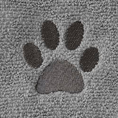 Ritz Embroidered Microfiber Pet Towel, Paw Spa Gray, 2 Towel Set - Image 3