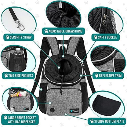 PetAmi Dog Front Carrier Backpack, Adjustable Pet Cat Chest Ventilated Dog - Image 4