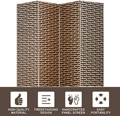 FDW 4-Panel Folding Room Divider | 6ft, Stack | Light & Portable - Image 2