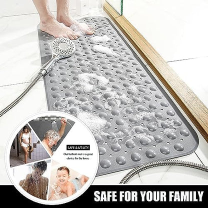 Non Slip Bathtub Shower Mat, Extra Long Bath Mat - Image 6