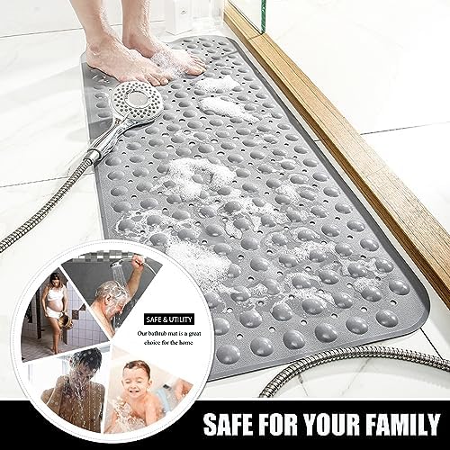 Non Slip Bathtub Shower Mat, Extra Long Bath Mat - Image 5