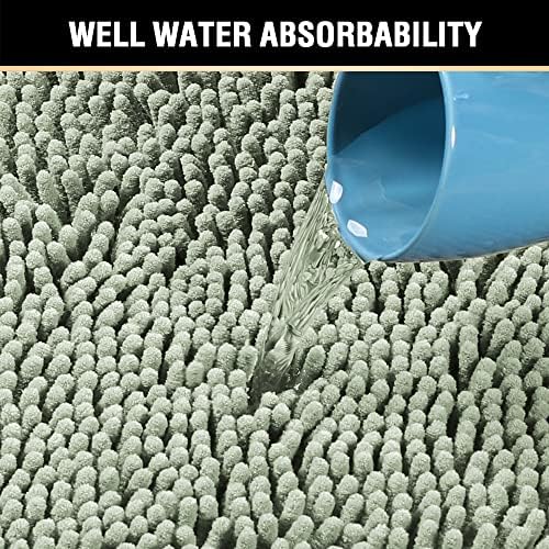 H.VERSAILTEX Bath Mat for Bathroom Non Slip Luxury Chenille Ultra Soft Bath - Image 5