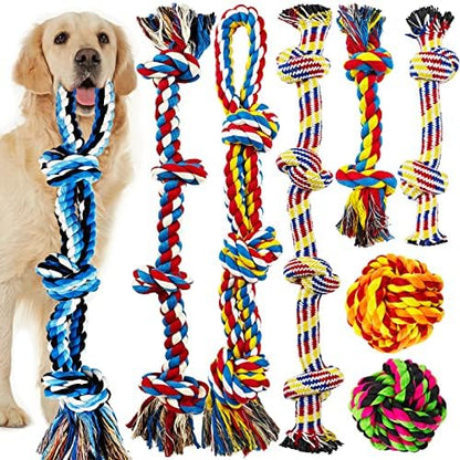 Large Dog Chew Toys for Aggressive Chewers, Indestructible Dog Rope Toys by LosFong