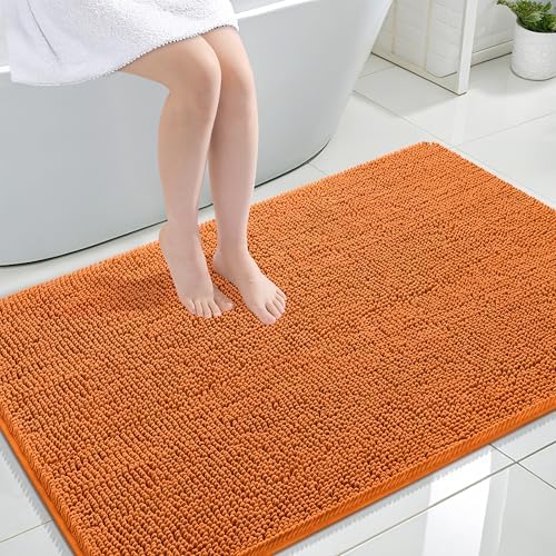 OLANLY Large Bathroom Rugs 44x32, Extra Soft Absorbent Chenille Bath Rugs by OLANLY