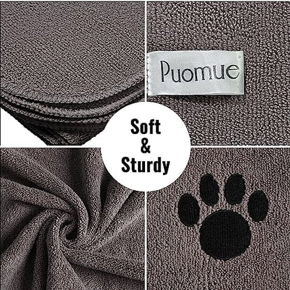 Puomue 3 Pack Microfiber Dog Towels - Image 2