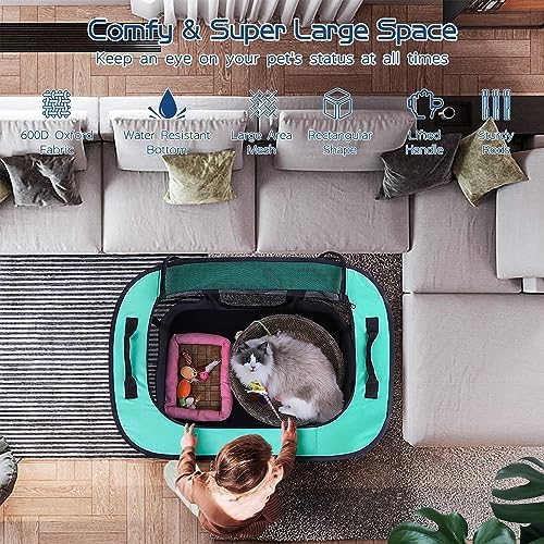 ROMANTIC BEAR Dog Playpen, Foldable Pet Puppy Cat Playpen - Image 4