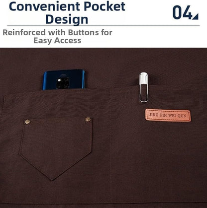 Kitchen Apron Waterproof with Pockets, Oil Proof Adjustable - Image 5