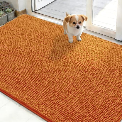OLANLY Dog Door Mat for Muddy Paws 50x30, Super Absorbent Chenille Mud Mat by OLANLY