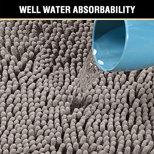 H.VERSAILTEX Microfiber Bath Rugs Chenille Floor Mat Ultra Soft Washable - Image 5