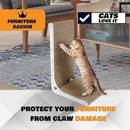 SMARTBEAN Cardboard Cat Scratcher, Vertical Cat Scratching Board, 23.6 Inch - Image 2