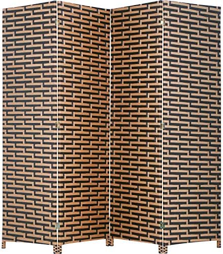 FDW 4-Panel Folding Room Divider | 6ft, Stack | Light & Portable by FDW