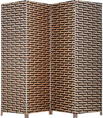 FDW 4-Panel Folding Room Divider | 6ft, Stack | Light & Portable by FDW