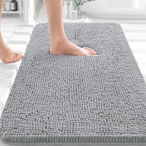 OLANLY Bathroom Rugs 36x24, Extra Soft Absorbent Chenille Bath Rugs by OLANLY