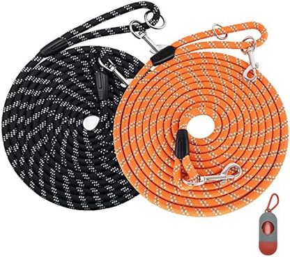 2 Pack Dog Leash for Dog Training 30FT Long, Dog Rope by Lanwandeng