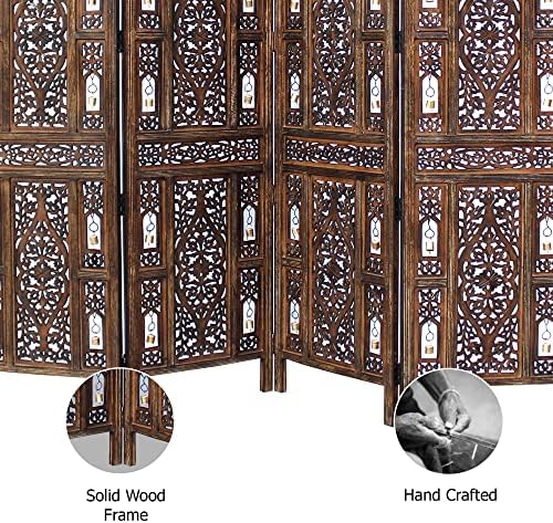COTTON CRAFT Room Divider Wood Screen - Image 6