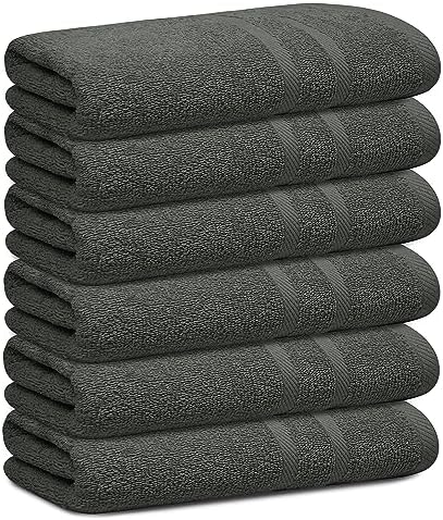 Looperry 6 Pack Small Bath Towel Set by Looperry