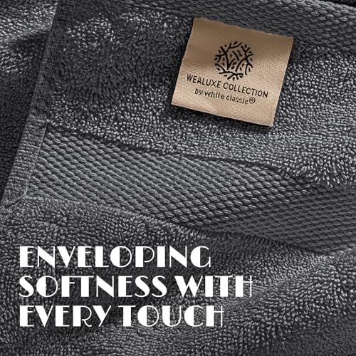 Wealuxe Dark Gray Washcloths - Image 3
