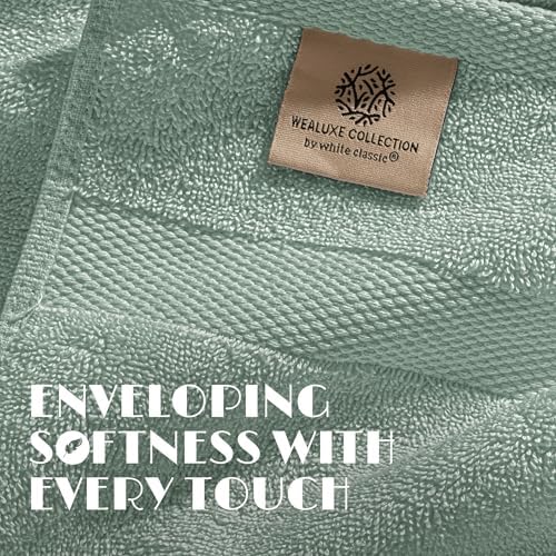 Wealuxe Mint Green Washcloths - Image 3