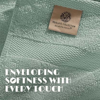 Wealuxe Mint Green Washcloths - Image 3