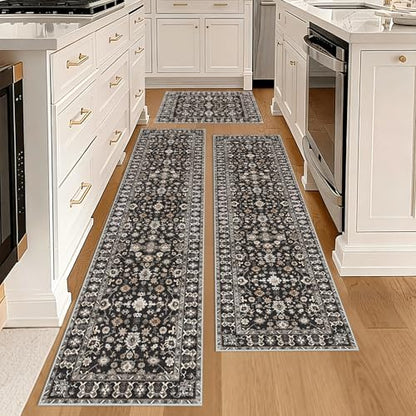 Square 4x4 Rug Soft Non Slip Machine Washable Indoor Carpet Black - Image 3