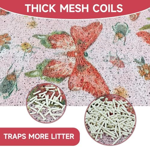 Cat Litter Mat, Traps 100% Cat Litter, Non-Slip Litter Box Trapping Mat - Image 2