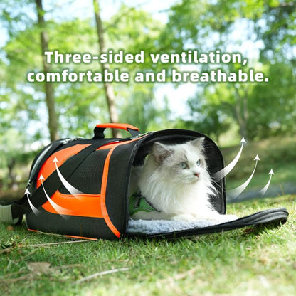 YUNIQUE Cat Carrier Soft for Pets Up to 15 Lbs, Airline Approved Collapsible - Image 3