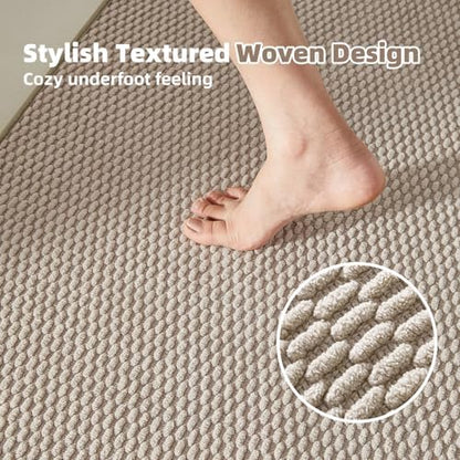 TYUU Bathroom Rugs Non Slip Washable, Super Absorbent Thin Bath Mat Quick Dry - Image 3