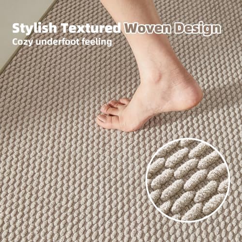 TYUU Bathroom Rugs Non Slip Washable, Super Absorbent Thin Bath Mat Quick Dry - Image 2