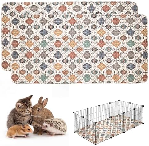 Washable Guinea Pig Pee Pads, Absorbent Reusable Guinea Pig Cage Liners by Peepads