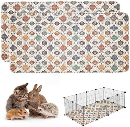 Washable Guinea Pig Pee Pads, Absorbent Reusable Guinea Pig Cage Liners by Peepads