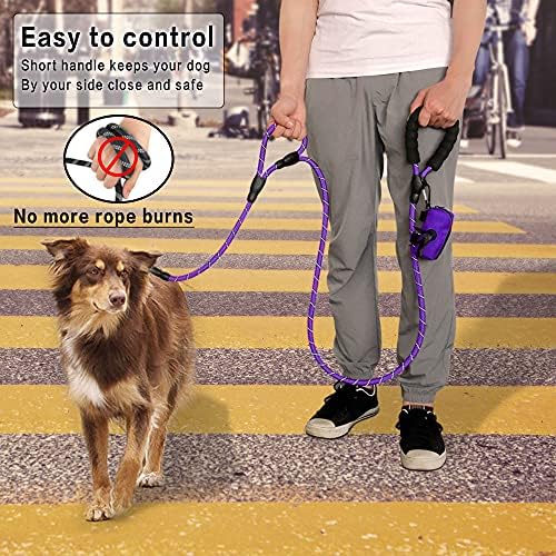 PLUTUS PET Rope Dog Leash 6ft Long, Traffic Padded Two Handle, Heavy Duty - Image 3