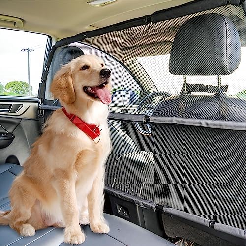 Dog Car Barrier Escape-Proof, Durable Back Seat Gate Trunk Barrier by SnaglePaw